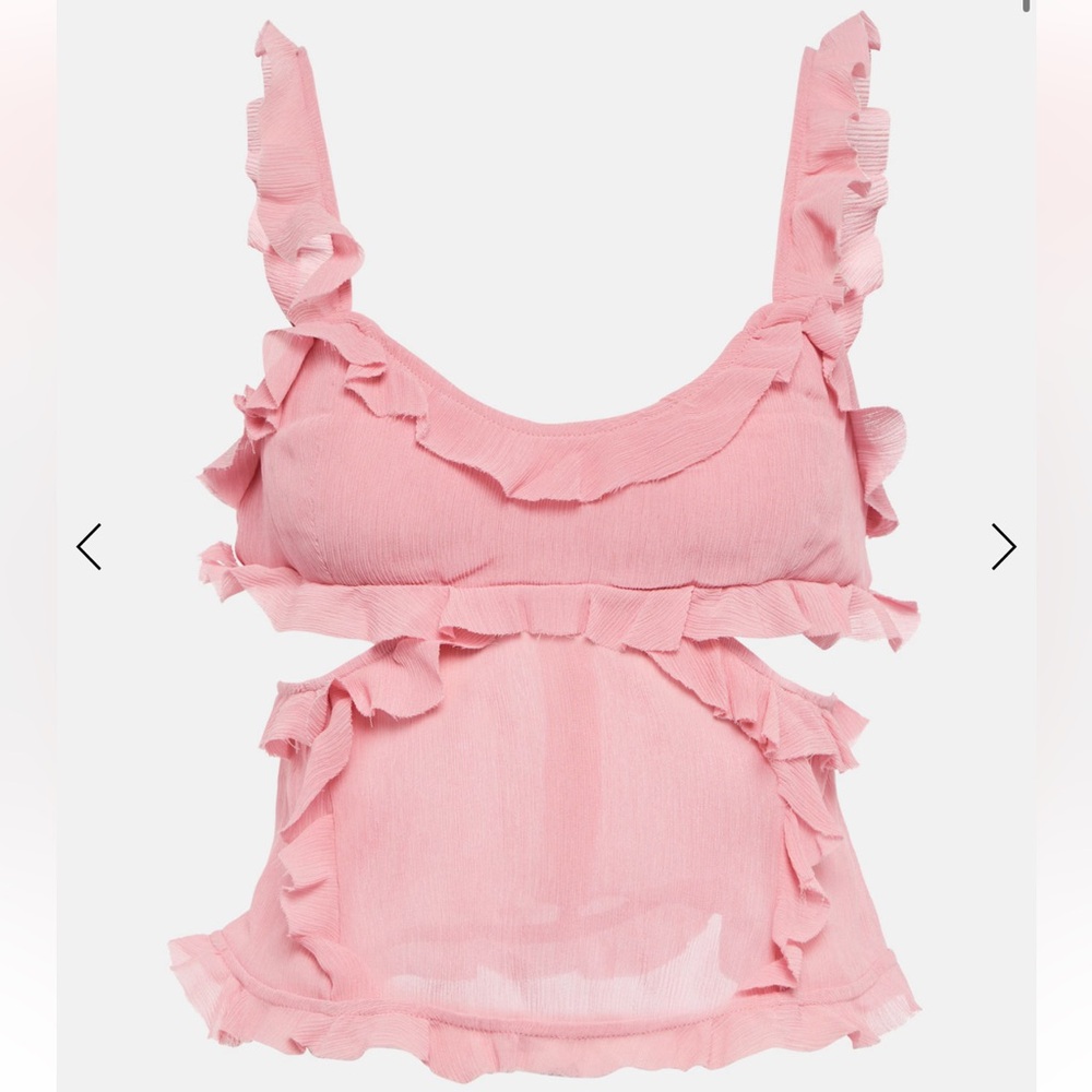 Acne studios Ruffled top in GREEN - Picture 8 of 8